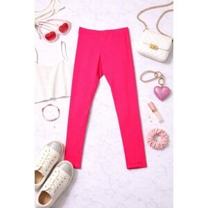Girls Hot Pink Leggings Kids Activewear Casual Pants